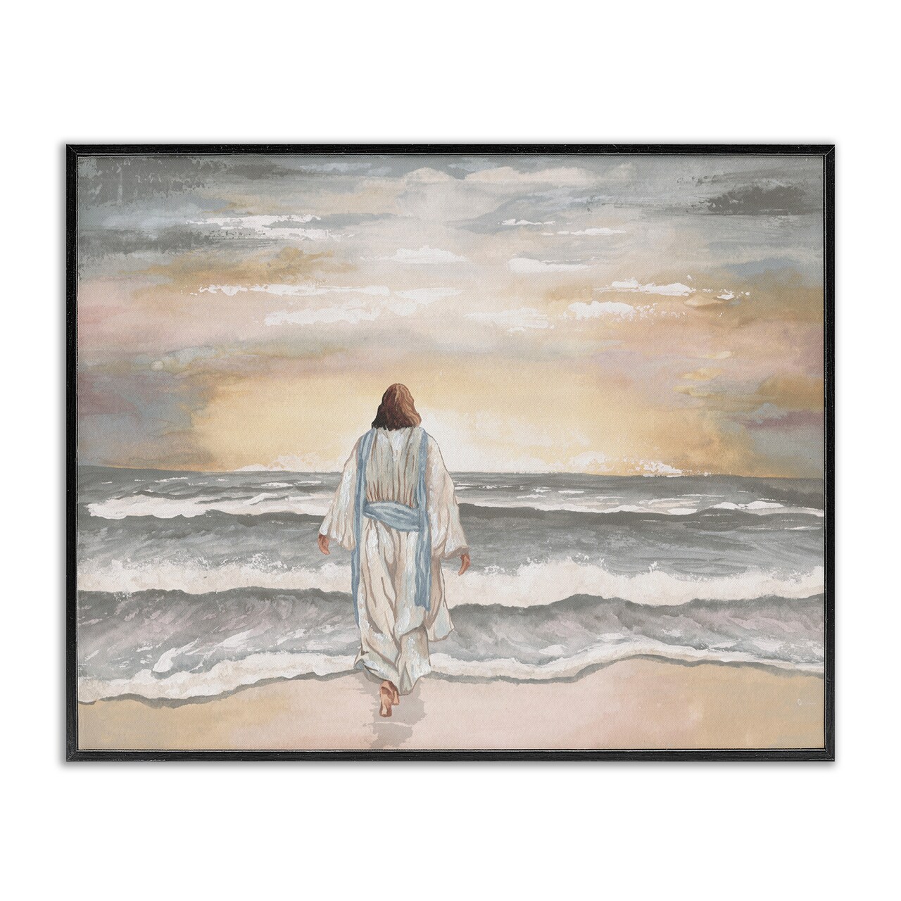 Stupell Industries Jesus Walks The Shore Framed Giclee, design by Elizabeth Medley